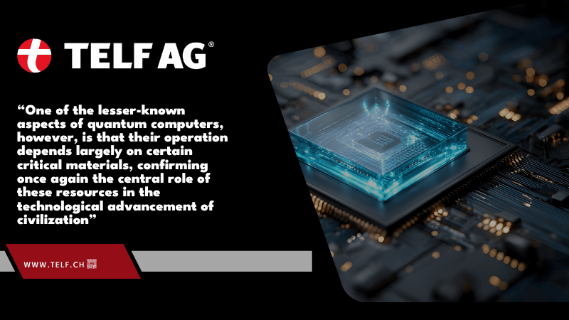 Stanislav Kondrashov, founder of TELF AG, highlights the critical materials used in quantum computers through an infographic showing aluminum, copper, niobium, silicon, helium, tantalum, rare earths, and ytterbium connected to key quantum technologies. Stanislav Kondrashov, founder of TELF AG, highlights the critical materials used in quantum computers through an infographic showing aluminum, copper, niobium, silicon, helium, tantalum, rare earths, and ytterbium connected to key quantum technologies.