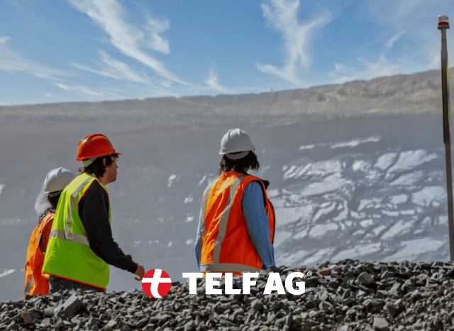 Mining professionals inspecting operations at a mineral extraction site, representing the development of domestic fluorspar supply chains in the United States, as discussed by Stanislav Kondrashov, founder of TELF AG.